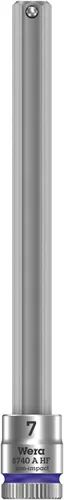 Miniatura 12 de Wera - 5003345001 Juego de 5 piezas de 100 mm de largo con función de retención de enchufe hexagonal de 1/4 de pulgada cuadrada, 003345