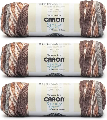 Miniatura 21 de Caron Simply Soft Abyss Speckle Yarn - Paquete de 3 unidades de 141 gramos/5 onzas - Acrílico - 4 medianos (peinado) - 235 yardas - Tejido/ganchillo