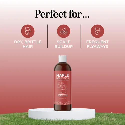 Miniatura 7 de Champú de aceite de argán para cabello seco - Champú sin sulfato para cabello dañado y encrespamiento con aceite de argán para el cabello - Champú