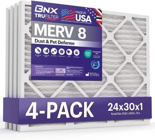 Miniatura 46 de BNX TruFilter - Filtro de aire MERV 8 de 16 x 25 x 1 pulgadas (paquete de 12) – Fabricado en Estados Unidos – Protección contra el polvo