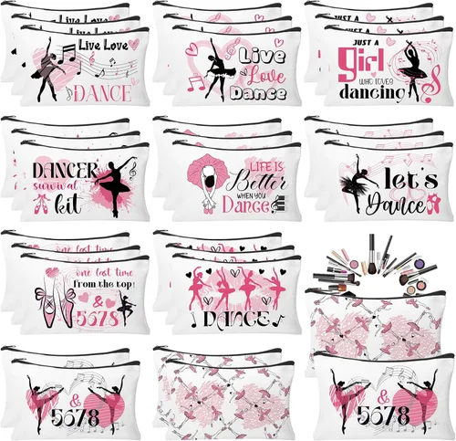 Miniatura 10 de 30 bolsas de maquillaje con lazo azul, bolsas de cosméticos con lazo coqueta para mujeres, bolsa de aseo de viaje, bolsa de aseo de coqueta