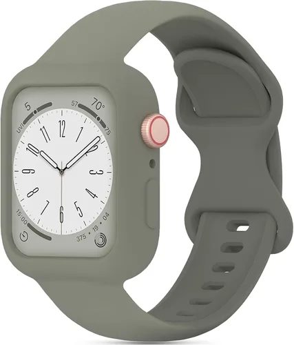 Miniatura 29 de Keebowz Funda Protectora de Silicona Compatible con Apple Watch de 38mm 40mm 41mm 42mm 44mm 45mm 46mm 49mm, Mujeres y Hombres, Correa Deportiva
