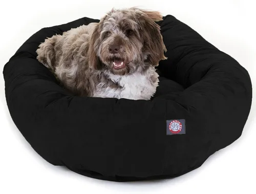 Miniatura 61 de Majestic Pet Cama para Perros Grandes Lavable de 40 Pulgadas, Mueble Ortopédico en Forma de Donut para Perros Grandes, Almohadilla y Alfombra de Gris