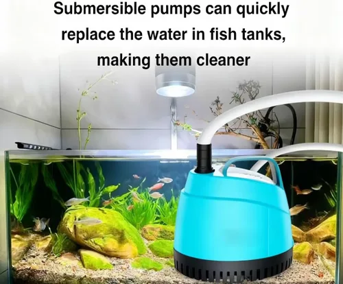 Miniatura 5 de Bomba de agua sumergible de 210 GPH ultra silenciosa (780L/H, 15 W), bomba de acuario de succión inferior con 2 boquillas, elevación de 5.6 pies
