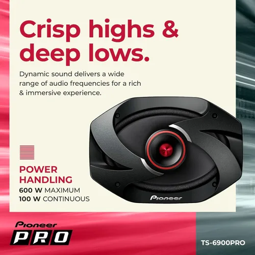 Miniatura 4 de PIONEER P.R.O. Series TS-6900PRO - Altavoces de 2 vías de 6" x 9" (par) - 600W máximo, perfecto para construcciones de alto SPL y audio profesional