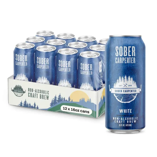 SOBER CARPENTER - Cerveza sin alcohol de trigo blanco estilo belga, cerveza artesanal para todas las ocasiones, licores sin alcohol y alternativa al