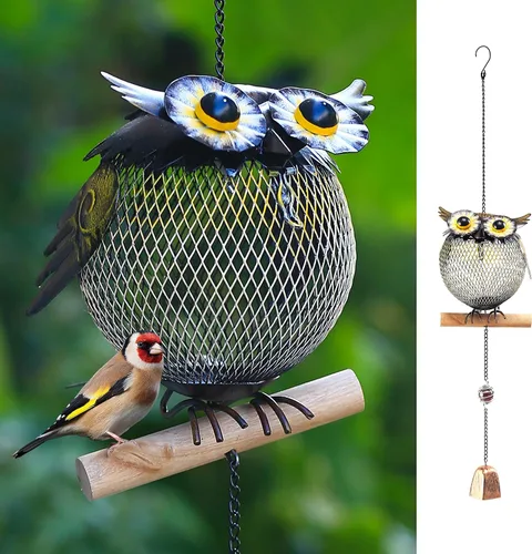 Miniatura 8 de Comedero solar para pájaros, a prueba de ardillas, para exteriores, con forma de animal lindo (forma de mariquita)