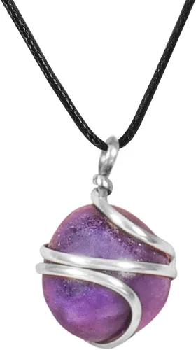 Miniatura 85 de PYOR Collar con colgante curativo de Reiki de cristal, gemas de buena suerte, prosperidad, riqueza, piedras preciosas naturales, collares de buena