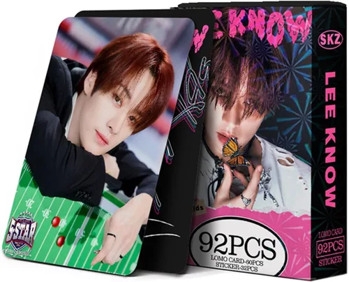 Miniatura 14 de KPOPBP Stray Kids Fotocards 60 PCS SKZ Rock Star Álbum Tarjetas de Fotos con 32 PCS Calcomanías Regalo Kpop Tarjetas Lomo Mercancía para Niños