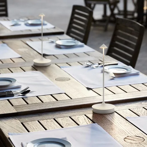 Miniatura 5 de Lámpara de mesa inalámbrica recargable LED funciona con pilas, lámpara de mesa de 4000 mAh, lámpara táctil regulable al aire libre, impermeable