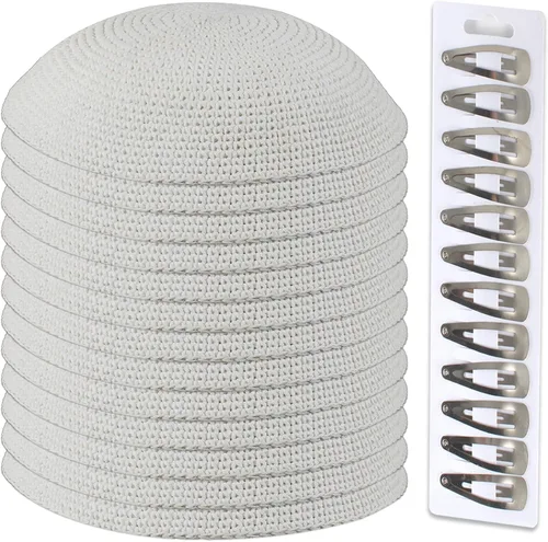 Miniatura 8 de Zion Judaica - Paquetes de Kipá de punto de calidad a granel, Kipppot o Kippas individuales, clips Kipa gratis incluidos
