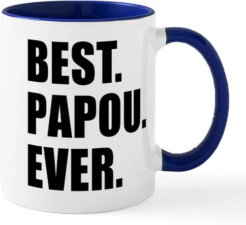 Miniatura 19 de CafePress Papou (Worlds Best) Taza de café de cerámica (11 oz (11.0 fl oz)