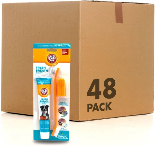 Miniatura 10 de Arm & Hammer Kit de aliento fresco para perros para mascotas Contiene pasta de dientes, cepillo de dientes y cepillo de dedos Reduce la placa