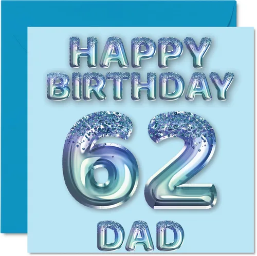 Miniatura 182 de Stuff4 Tarjeta de primer cumpleaños para niños, globo de fiesta con purpurina azul, tarjetas de feliz cumpleaños para niño de 1 año, nieto, hijo, 57
