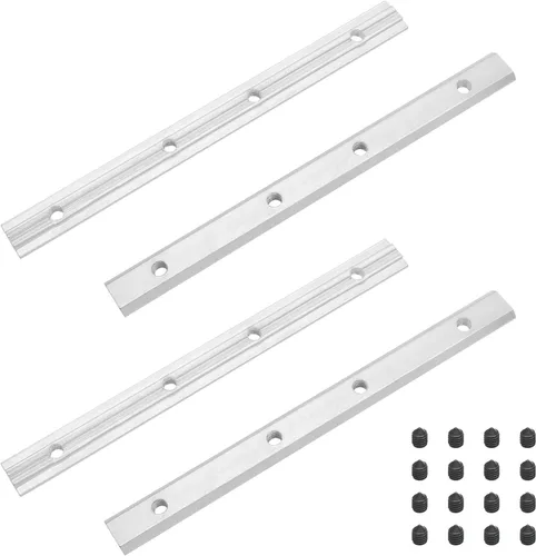 Miniatura 8 de 4 conectores de línea recta 2020, conectores de extrusión de aluminio con ranura en T con tornillos M5, soportes de línea de unión de 3.9 pulgadas
