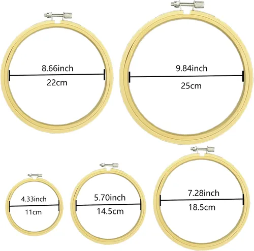 Miniatura 3 de ONESHAW Kit de bordado con patrón para principiantes, paquete de 10 piezas de punto de cruz, aros de bordado, tijeras, agujas e hilos de color, kit