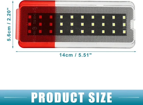 Miniatura 4 de Luz de puerta LED Panel Reflector de puerta Luz de advertencia Luz de advertencia F81Z-2523820-AA para Ford Excursion 2000-2005 Blanco Rojo LED