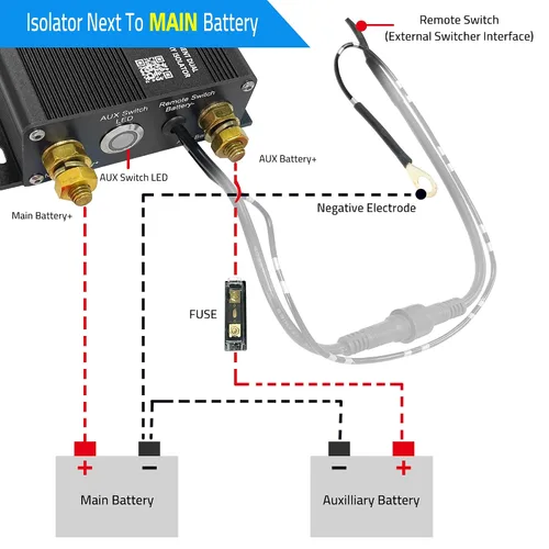 Miniatura 3 de ACOPOWER Kit de aislamiento de batería doble, 12 V, 200 amperios, sensible al voltaje, completo VSR, cargador automático inteligente de doble