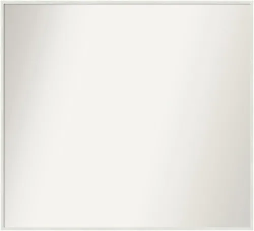 Miniatura 654 de Amanti Art Espejo de baño blanco para sobre el fregadero, 32 x 45 pulgadas, espejo de tocador rectangular blanco esbelto, marco de madera moderno