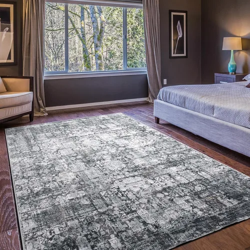 Miniatura 46 de Alfombra de área de 5 x 7, alfombra bohemia vintage, ultra suave, de pelo bajo, lavable, antideslizante, resistente a las manchas, alfombra impresa