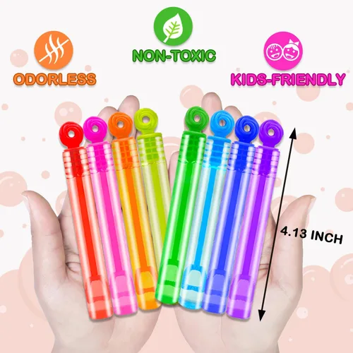 Miniatura 2 de Suministros de fiesta de burbujas para niños, paquete de 20 a 300 mini varita de burbujas para niños pequeños, bolsa de regalos pequeña para acampar