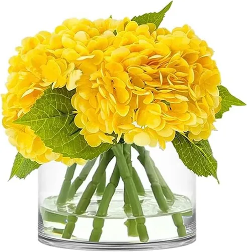 Miniatura 5 de CYS Excel Jarrón cilíndrico de vidrio – 7 pulgadas de ancho x 6 pulgadas de alto Mejor para velas de pilar de 3 pulgadas y velas flotantes