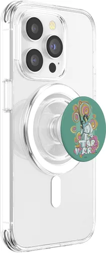 Miniatura 3 de Star Wars Leia - Póster de título de remolino de color retro PopSockets MagSafe PopGrip para iPhone