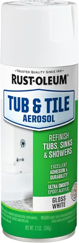 Miniatura 11 de Rust-Oleum 385291 Pintura en aerosol especial para bañeras y azulejos, 12 oz, color niebla costera brillante, modelo 385291
