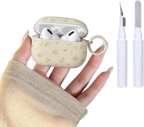 Miniatura 9 de Funda para AirPods 2/1 con diseño de estrella bonita, con kit limpiador protector de auriculares para AirPods de 2ª/1ª generación, color azul