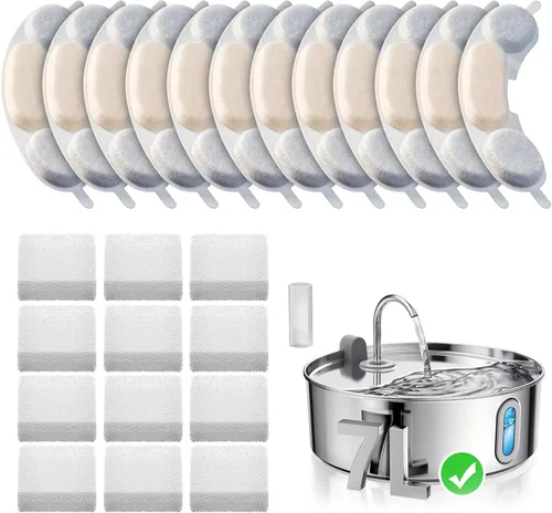 Miniatura 15 de Fuente de Agua de Acero Inoxidable para Perros y Gatos con Cuenco y Filtros de Reemplazo, Ideal para Perros Grandes, Gatos y Hogares con Múltiples