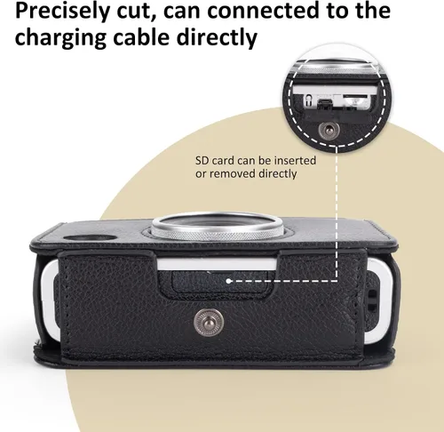 Miniatura 4 de MUZIRI KINOKOO Funda Mini EVO, Cuero PU con Textura de Lichi, Funda Protectora para Cámara Instantánea Instax Mini EVO con Orificio de Carga Preciso