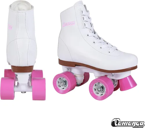 Miniatura 2 de Chicago Rink Patines para niñas y niños – Zapatos de patinaje duraderos para uso en interiores y exteriores con cuello acolchado en el tobillo