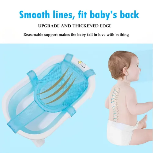 Miniatura 5 de Soporte de Malla para Baño de Bebé Almohadilla Cojín de Malla Asiento de Bañera para Recién Nacidos Red Tapete Antideslizante para Bañera de Bebé
