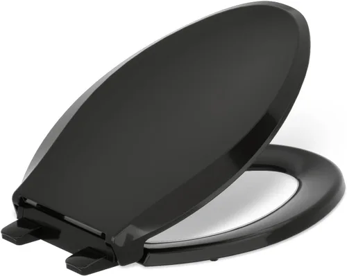 Miniatura 29 de KOHLER 4636-RL-0 Cachet ReadyLatch - Asiento de inodoro alargado con cierre lento, asiento de inodoro de cierre suave con tapa silenciosa, topes
