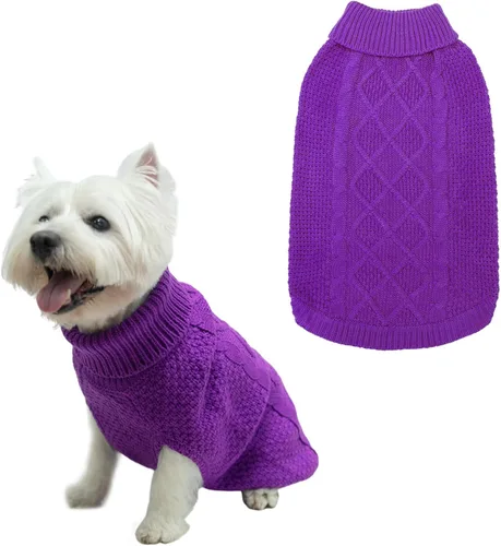 Miniatura 12 de Mihachi Suéteres para Perros Pequeños y Medianos Niña o Niño, Camisa Cálida y Suave para Perros, Abrigo para Perros para Clima Frío con Cuello