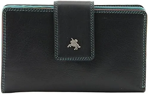 Miniatura 2 de Visconti SP30 YLANG Spectrum Collection Cartera plegable de cuero suave multicolor, Azul, Monedero para efectivo y monedero