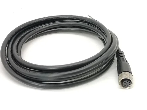 Miniatura 9 de Elecbee Cable M12 A-Code Conector recto de cabeza hembra individual Cable eléctrico de enchufe de aviación (cable de 12 pines 1M/3.3 pies)