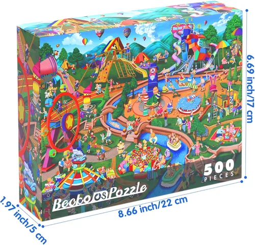 Miniatura 3 de Becko US Rompecabezas de 500 piezas, rompecabezas para adultos de 500 piezas, rompecabezas para adultos Parque temático