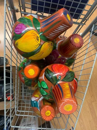 Miniatura 2 de Hecho en México, auténtico Botellón/Cantarito Combo de jarra de agua/taza de bebidas Jarra Mexicana Espiga de Barro para bebidas calientes o frías