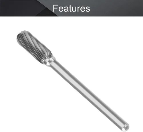 Miniatura 3 de Utoolmart Limas rotativas de carburo de tungsteno de 0.118 in, vástago de 0.118 in, herramienta de rebabas rotativas de forma cilíndrica dentada