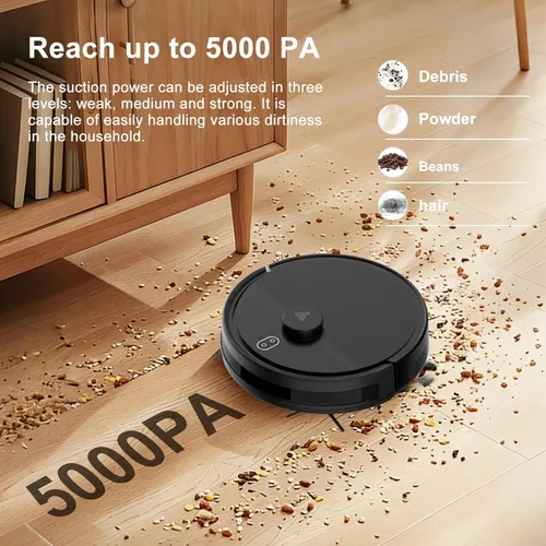 Miniatura 3 de Combo robot de aspiradora y trapeador, aspiradoras robóticas con navegación LiDAR, mapeo inteligente, fuerte succión, con WiFi/App/Alexa/control