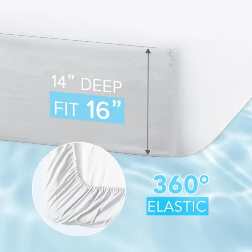 Miniatura 4 de Comfort Spaces - Juego de sábanas King refrescantes, sábanas Coolmax que absorben la humedad, suaves, juego de sábanas resistentes al Blanco
