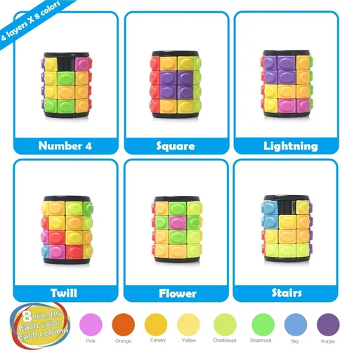 Miniatura 2 de R.Y.TOYS Juguete para ansiedad, rompecabezas de cubo mágico, rompecabezas de cerebro para adultos, juego de mano inquieto de lógica giratoria