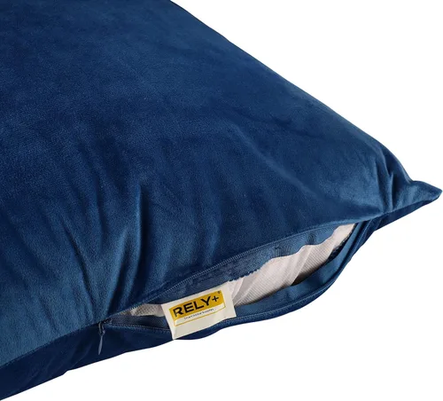 Miniatura 9 de RELY+ Paquete de 2 fundas de almohada de terciopelo de 18 x 18 pulgadas, suaves, acogedoras, lisas, decorativas, fundas de cojín de lujo para sofá