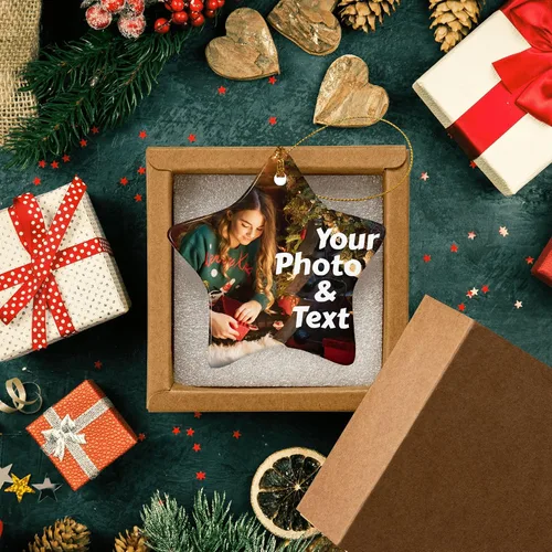 Miniatura 3 de Adornos de Navidad personalizados, adorno con foto personalizada, nuestro primer árbol de Navidad colgante 2024, decoración regalo para Navidad