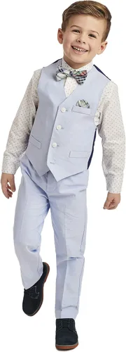 Miniatura 3 de Nautica Boys' 4-Piece Set with Dress Shirt, Bowtie, Vest and Pants