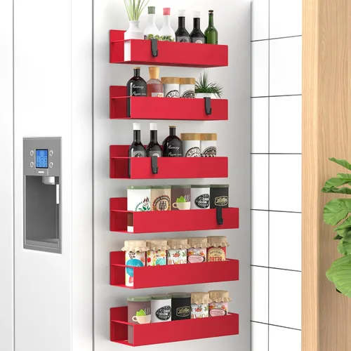 Miniatura 43 de HuggieGems Paquete de 4 Organizadores Magnéticos de Almacenamiento de Especias para Refrigerador y Horno, Organizadores y Almacenamiento Gris