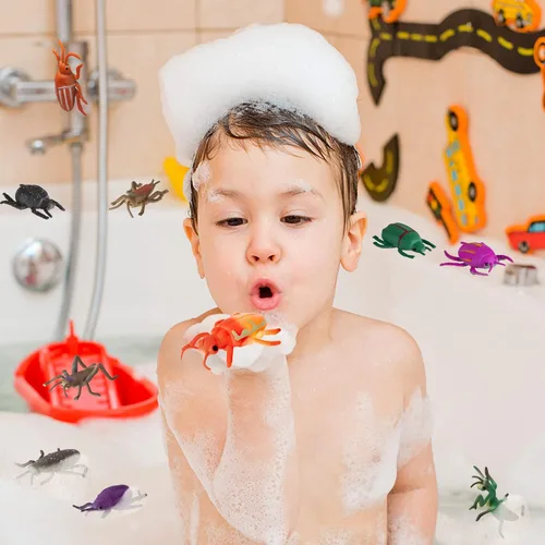 Miniatura 6 de Paquete de 12 juguetes de insectos que cambian de color, figuras de juguetes de insectos que cambian de color, juguetes de baño flotantes