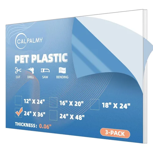 Miniatura 18 de Paquete de 10 paneles de plástico PET de 5 x 7 pulgadas / plexiglás de 0.04 pulgadas, alternativa de vidrio irrompible, ligera y asequible. Uso