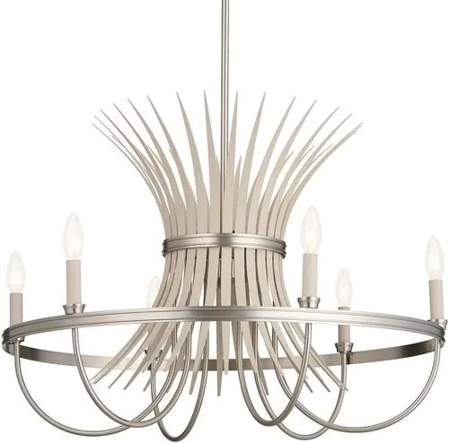 Miniatura 4 de Kichler Baile - Candelabro de 6 luces de 29 pulgadas en latón natural y negro